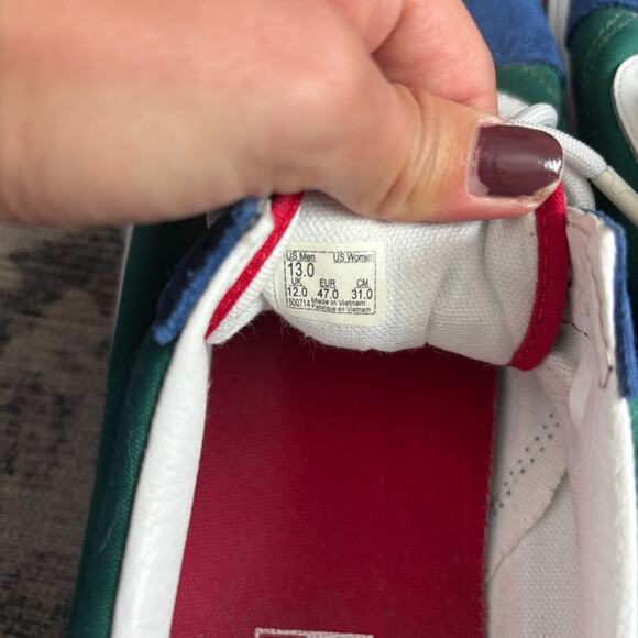 Vans Old Skool Low Top Sneakers Men's 13 Suede Multi Color Block - Picture 5 of 6